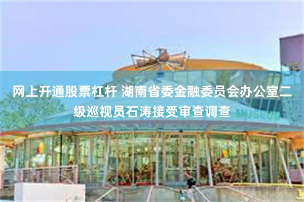 网上开通股票杠杆 湖南省委金融委员会办公室二级巡视员石涛接受审查调查